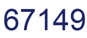 Number 67149 blue image