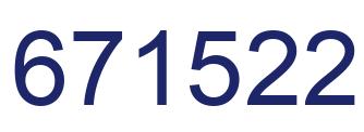 Number 671522 blue image