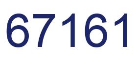 Number 67161 blue image
