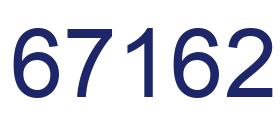 Number 67162 blue image