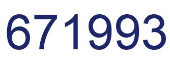Number 671993 blue image