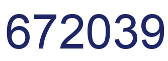 Número 672039 imagen azul