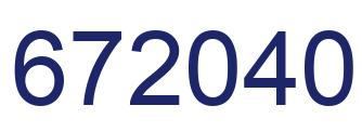 Number 672040 blue image