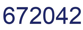 Number 672042 blue image