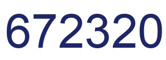 Number 672320 blue image