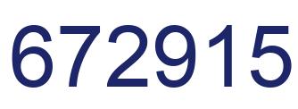 Number 672915 blue image