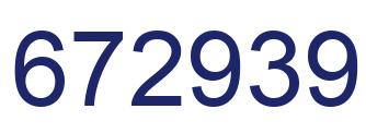 Number 672939 blue image