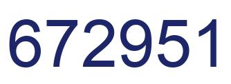 Número 672951 imagen azul