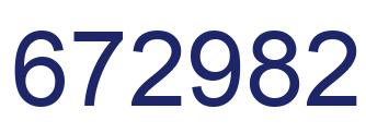 Number 672982 blue image