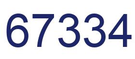 Number 67334 blue image