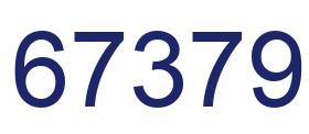 Number 67379 blue image