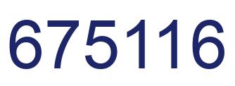 Number 675116 blue image