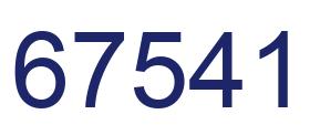 Number 67541 blue image