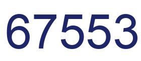 Number 67553 blue image