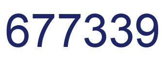 Number 677339 blue image