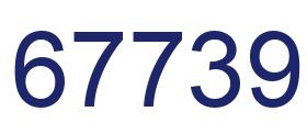 Number 67739 blue image