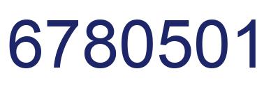 Number 6780501 blue image