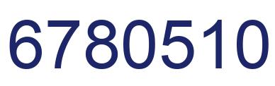 Number 6780510 blue image