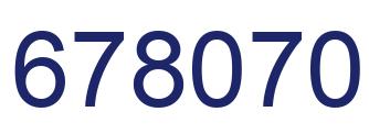 Number 678070 blue image