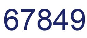 Number 67849 blue image