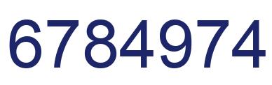 Number 6784974 blue image
