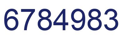 Number 6784983 blue image