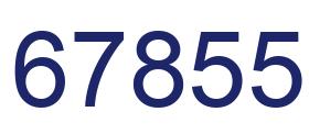 Number 67855 blue image