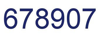 Number 678907 blue image