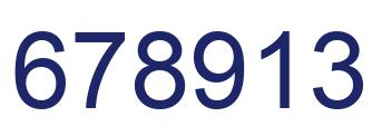 Number 678913 blue image