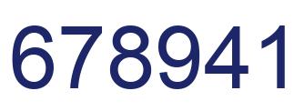 Number 678941 blue image