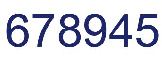 Número 678945 imagen azul