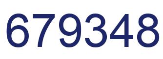 Number 679348 blue image