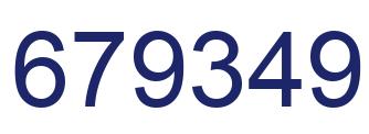 Number 679349 blue image