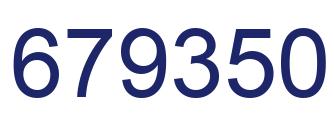 Number 679350 blue image