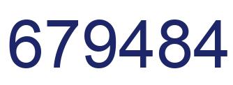 Número 679484 imagen azul