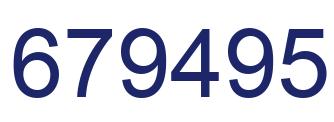 Número 679495 imagen azul