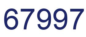 Número 67997 imagen azul