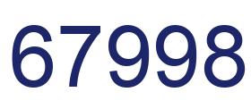 Número 67998 imagen azul