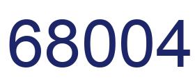 Número 68004 imagen azul
