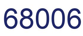Número 68006 imagen azul