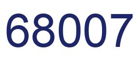 Número 68007 imagen azul