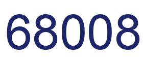 Number 68008 blue image