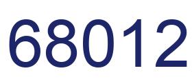Número 68012 imagen azul