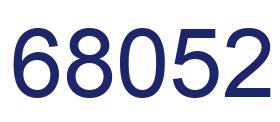 Número 68052 imagen azul