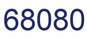 Número 68080 imagen azul