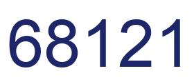 Number 68121 blue image