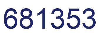 Número 681353 imagen azul
