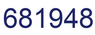 Number 681948 blue image