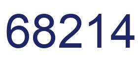 Number 68214 blue image