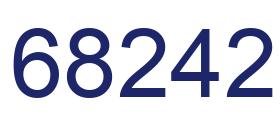 Number 68242 blue image